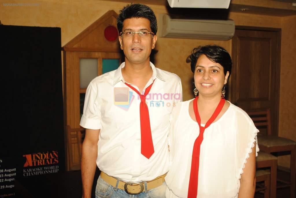 producer  duo-Sudhir and Seema Sharma at TV show The Buddy Project launch party on 23rd July 2012