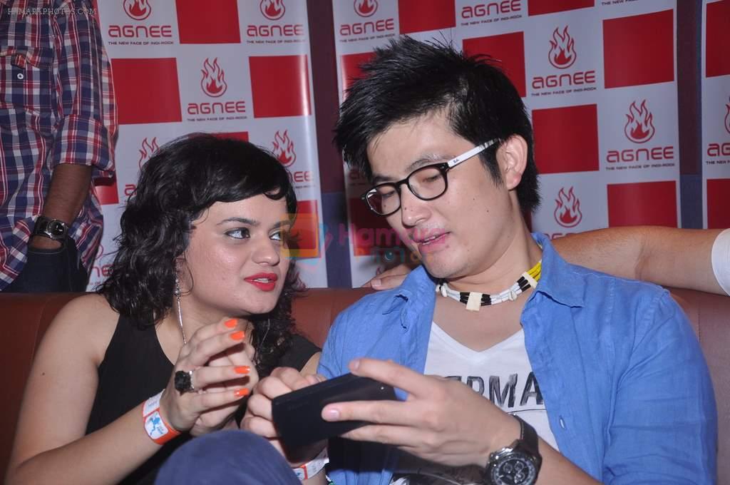 Meiyang Chang, Aditi Singh Sharma at Agnee's Bollywood debut gig in Blue Frog on 24th July 2012