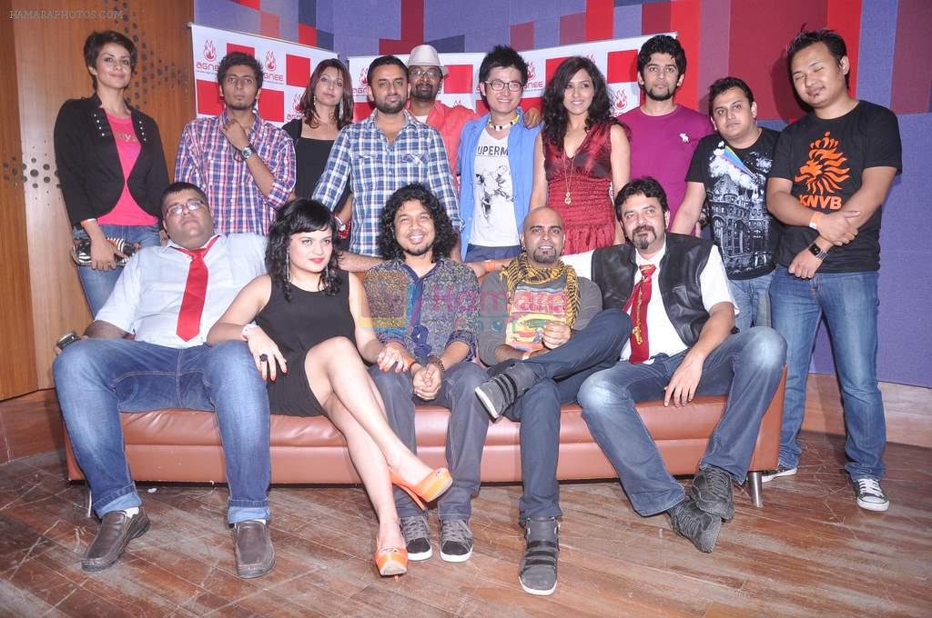 Gul Panag, Meiyang Chang, Aditi Singh Sharma, Raghu Ram at Agnee's Bollywood debut gig in Blue Frog on 24th July 2012