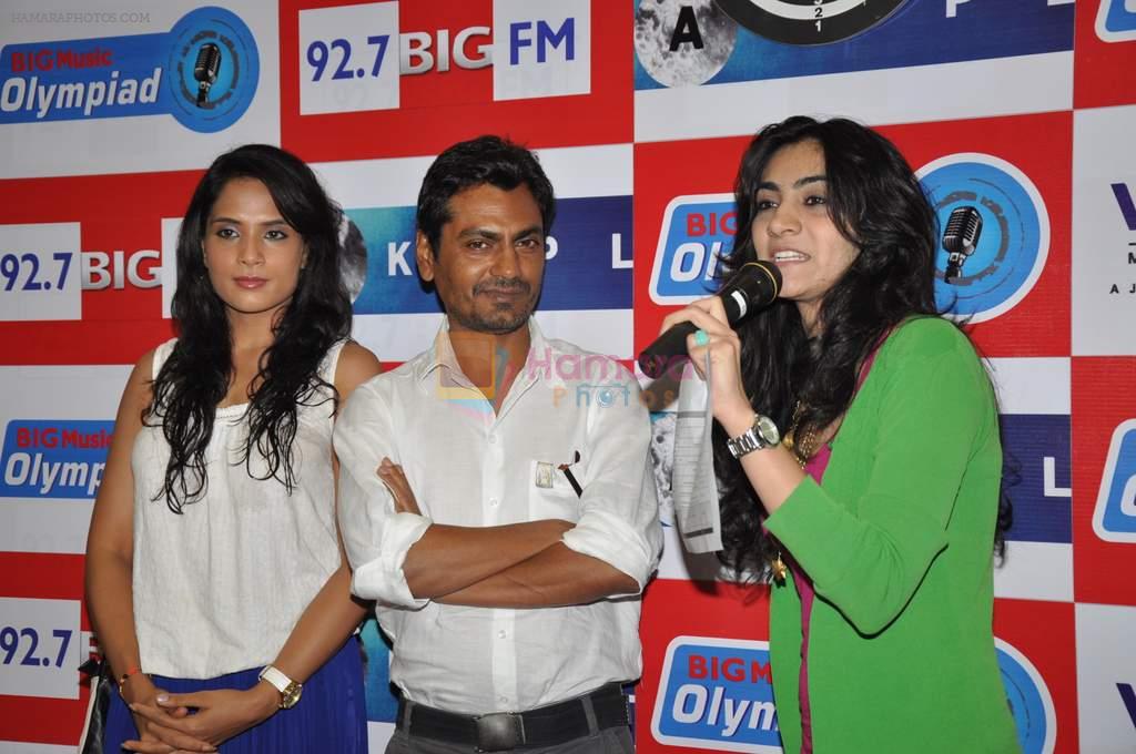 Richa Chadda,Nawazuddin Siddiqui of Gangs of wasseypur on the sets of Big FM on 3rd Aug 2012