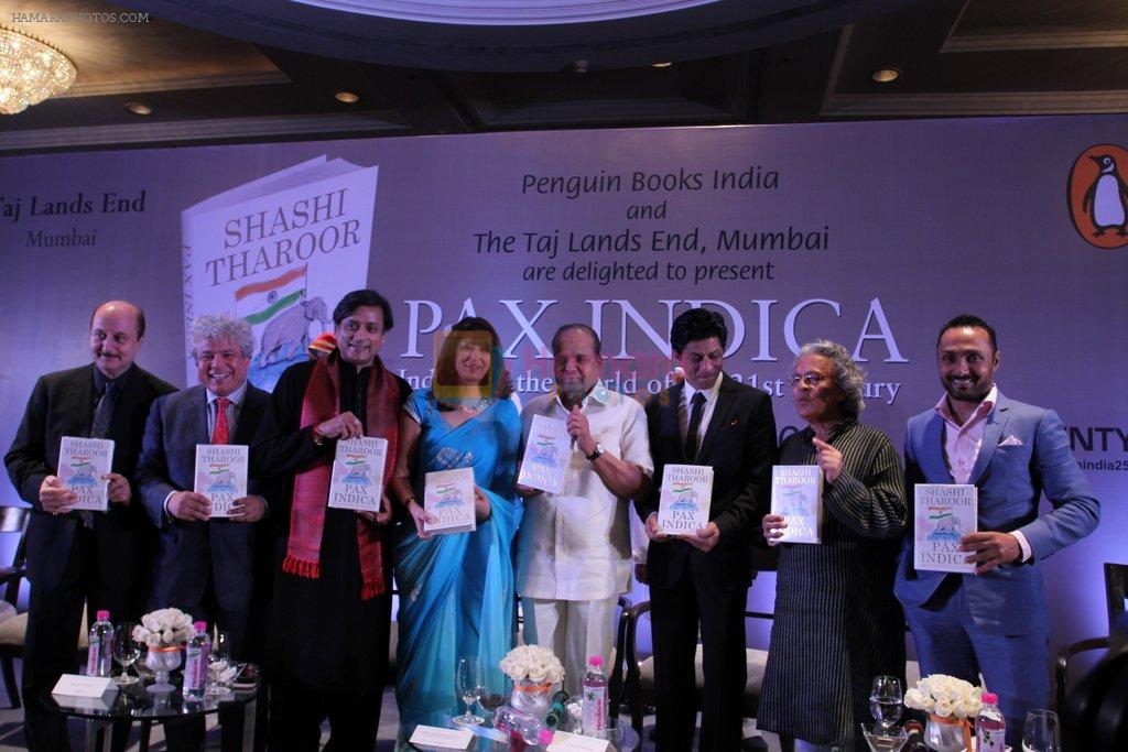 Shahrukh Khan, Rahul Bose,Anupam Kher at the launch of Shashi Tharoor book Pax Indica in Taj Land's Land,Mumbai on 4th Aug 2012