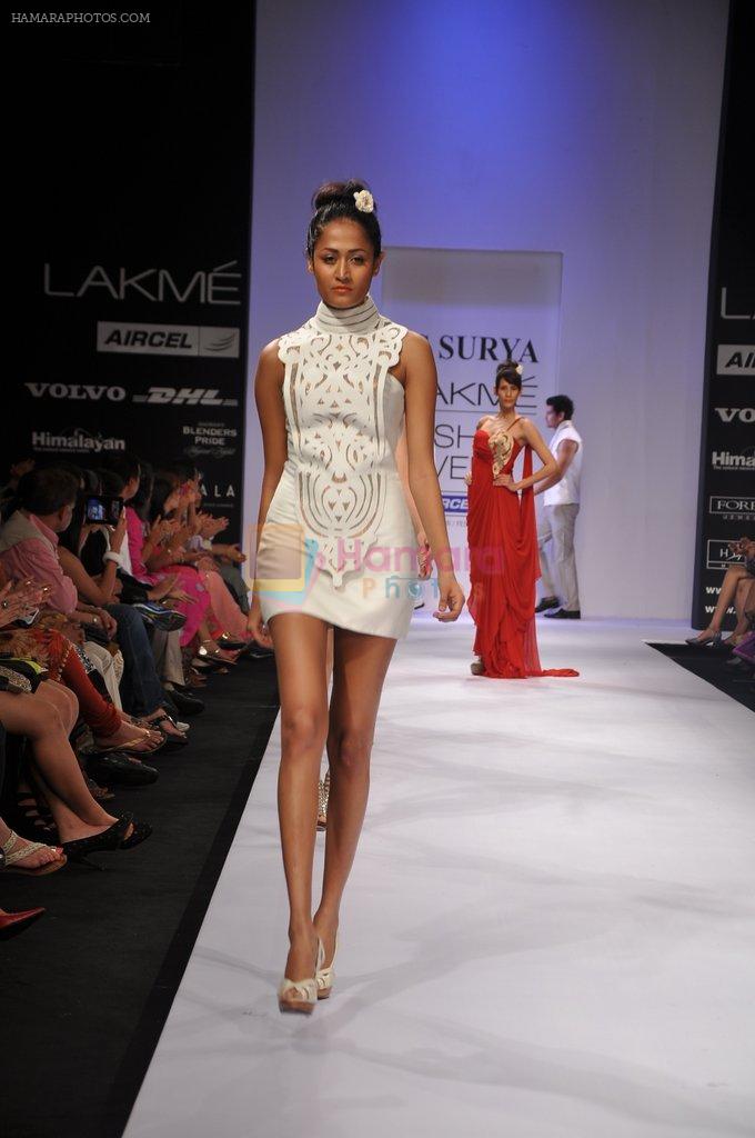 Model walk the ramp for SS Surya  show at LFW 2012 Day 5 in Grand Hyatt on 7th Aug 2012