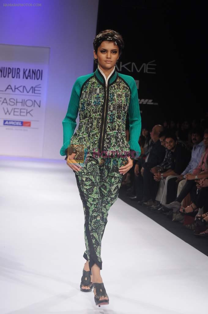 Model walk the ramp for Nupur Kanoi show at Lakme Fashion Week 2012 Day 5 in Grand Hyatt on 7th Aug 2012