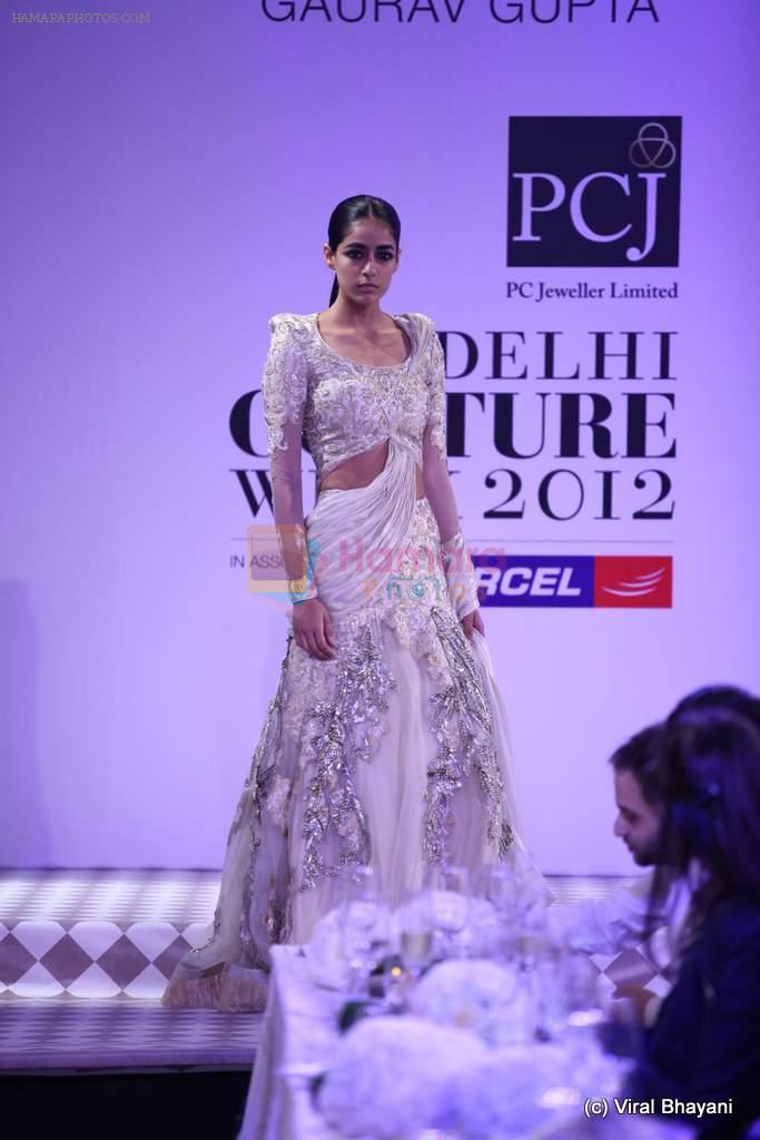 Model walk the ramp for Gaurav Gupta show at PCJ Delhi Couture Week on 9th Aug 2012