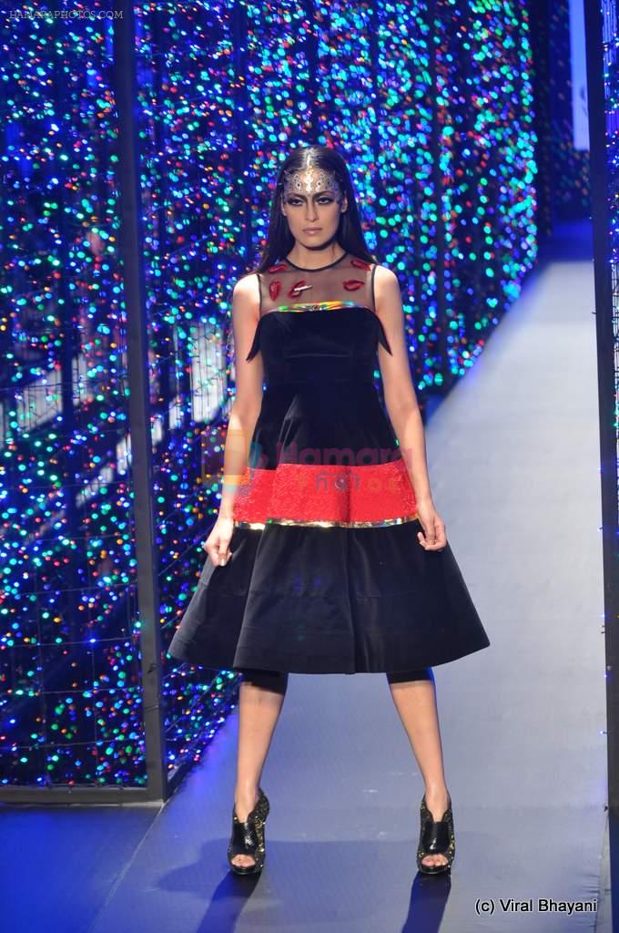 Model walk the ramp for Manish Arora show at PCJ Delhi Couture Week Day 3 on 10th Aug 2012