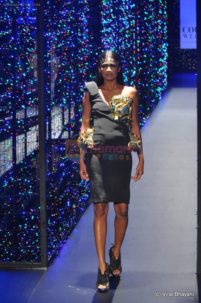 Model walk the ramp for Manish Arora show at PCJ Delhi Couture Week Day 3 on 10th Aug 2012