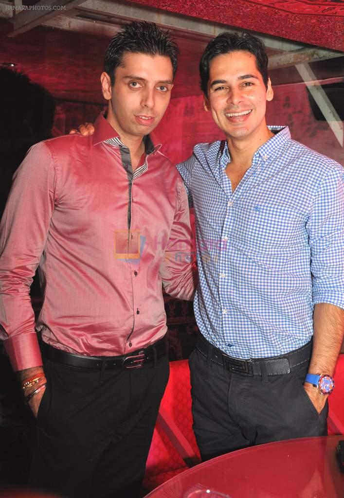 Ravi Sharma, Owner Saffron Bay with Dino Morea at the Launch Party