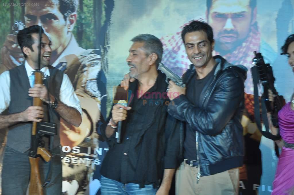Abhay Deol, Prakash Jha, Arjun Rampal at the First look launch of Chakravyuh in Cinemax on 17th Aug 2012