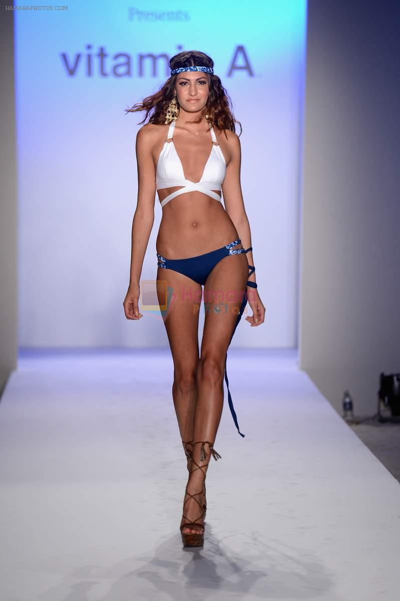 Model walks the ramp for Mercedez Benz swim fashion week on 15th Aug 2012