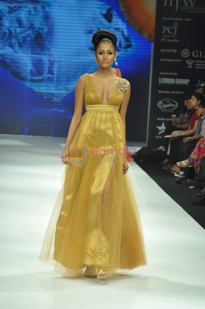 Model walks the ramp for Dynamic International Show at IIJW Day 1 on 19th Aug 2012