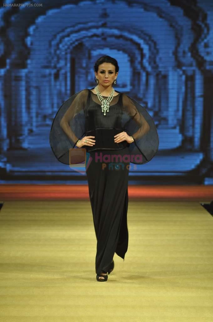 Model walks the ramp for Ganjam Show at IIJW Day 1 on 19th Aug 2012