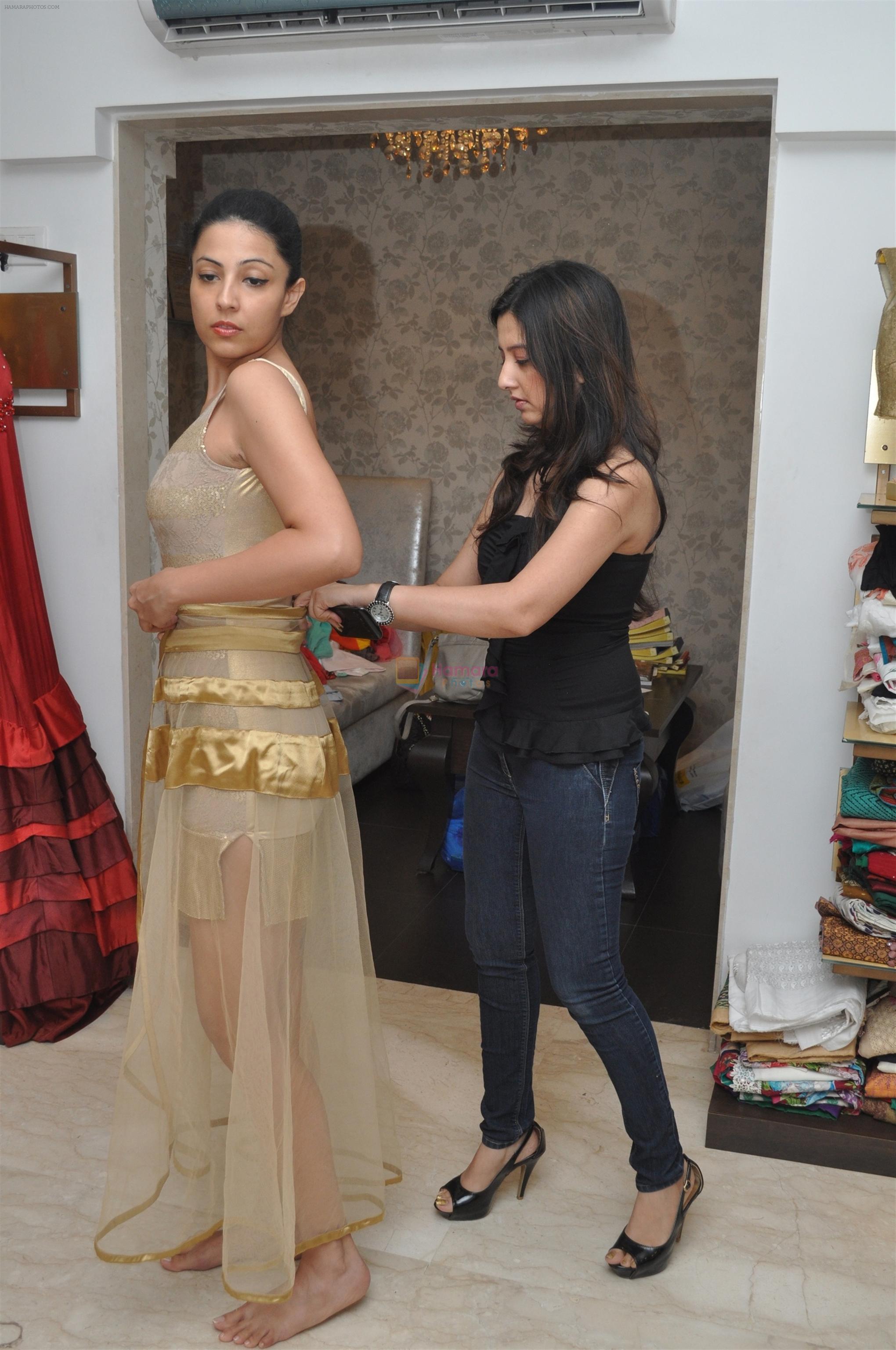 Amy Billimoria at Amy Billimoria's fittings of the models for her upcoming show sparkiling desires forever