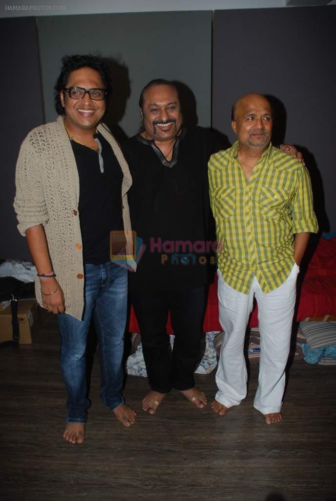 Shamir Tandon,Leslie Lewis,Sameer at the Recording of Indian Idol The Fabulous Four in Mumbai on 24 August 2012