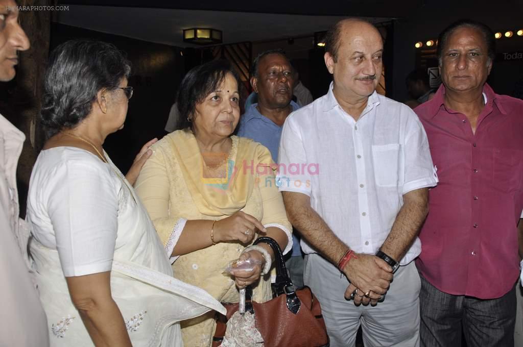 Sulbha Arya, Rohini Hattangadi, Anupam Kher at A K Hangal's prayer meet in Juhu, Mumbai on 27th Aug 2012