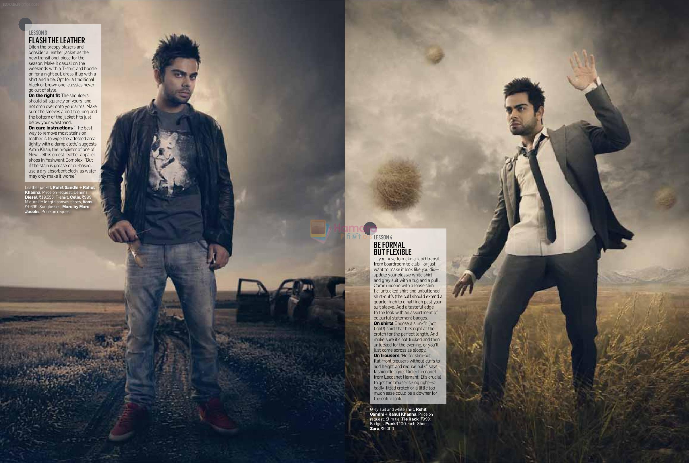 Virat Kohli at Guide to Style with the latest issue of Men's Health magazine (Sept. 2012 issue).