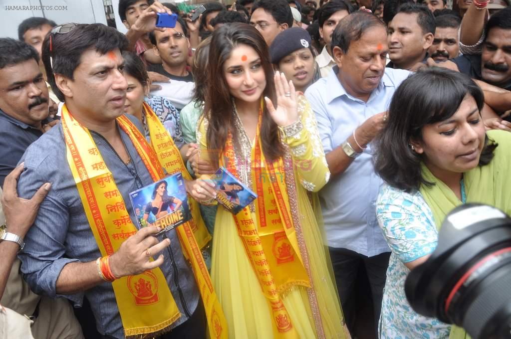 Kareena Kapoor, Madhur Bhandarkar at Heroine Music launch in Siddhivinayak Temple, Mumbai on 30th Aug 2012