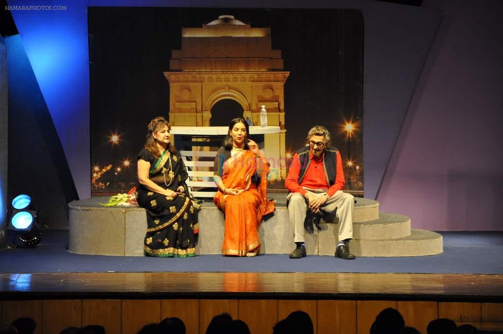 Alyque Padamsee, Raell Padamsee, Shabana Azmi at Rael Padamsee's play Broken Images in Sophia Auditorium on 2nd Sept 2012