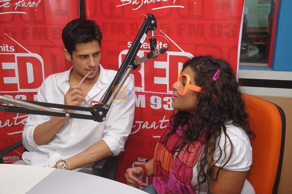 Siddharth Malhotra at Student of the Year Promotion in Radio FM 93.5 & Radio Mirchi 98.3 FM, Mumbai on 3rd Sept 2012
