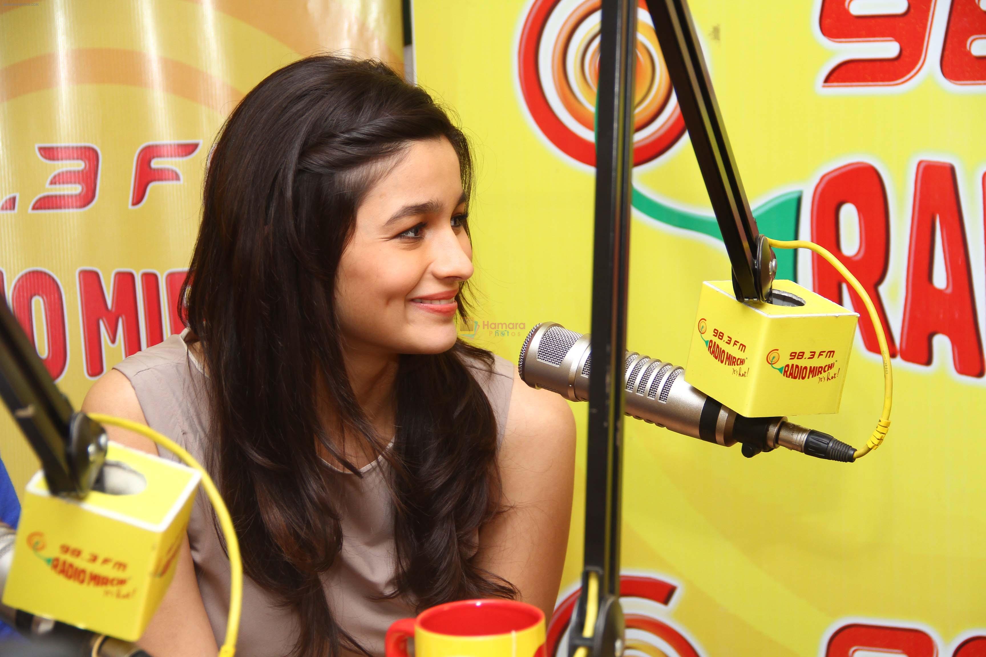 Alia Bhatt at Student of the Year Promotion in Radio FM 93.5 & Radio Mirchi 98.3 FM, Mumbai on 3rd Sept 2012