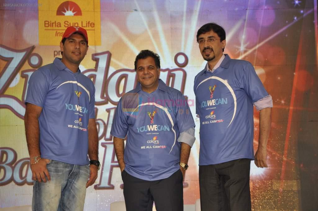 Yuvraj Singh, Colors team up against Cancer in TV Series Zindagi Abhi Baaki Hai in Mumbai on 5th Sept 2012
