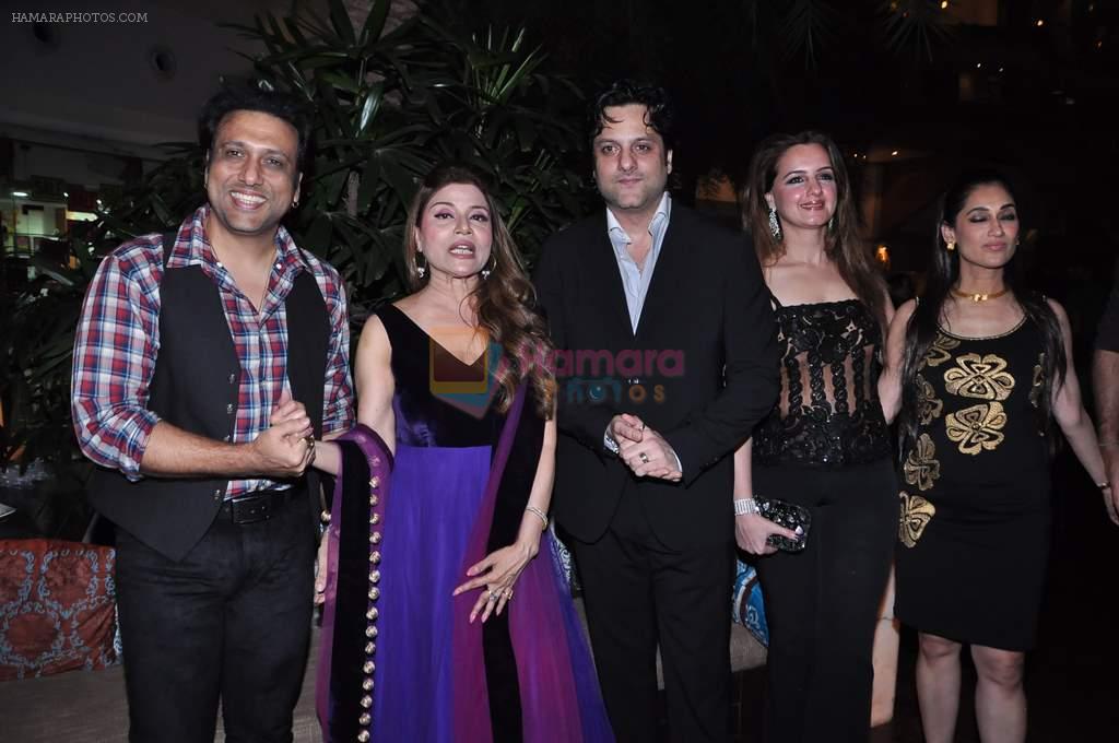 Fardeen Khan, Laila Khan Rajpal, Sapna Mukherjee, Govinda, Lucky Morani at Sapna Mukherjis party for Sound of the Soul in Mabruk Restaurant, Mumbai on 10th Sept 2012