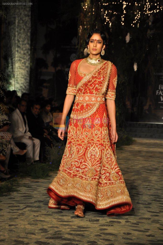 Model walks the ramp for Tarun Tahiliani show on the opening day of the Aamby Valley India Bridal Fashion Week 2012 on 12th Sept 2012