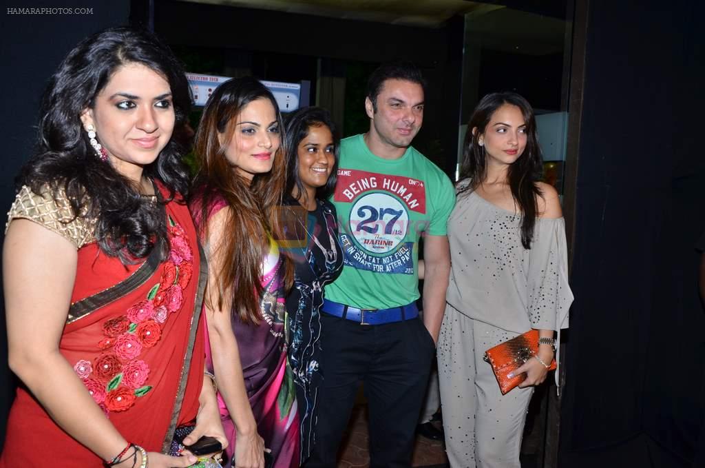 Sohail Khan, Arpita Khan, Alvira Khan, Shaina NC at  Shane Falguni show at Aamby Valley India Bridal Fashion Week 2012 Day 5 in Mumbai on 16th Sept 2012