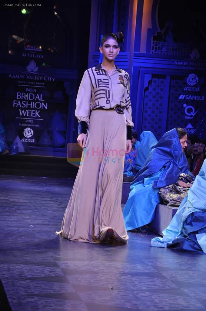 Model walk the ramp for JJ Valaya grand finale show at Aamby Valley India Bridal Fashion Week 2012 in Mumbai on 17th Sept 2012