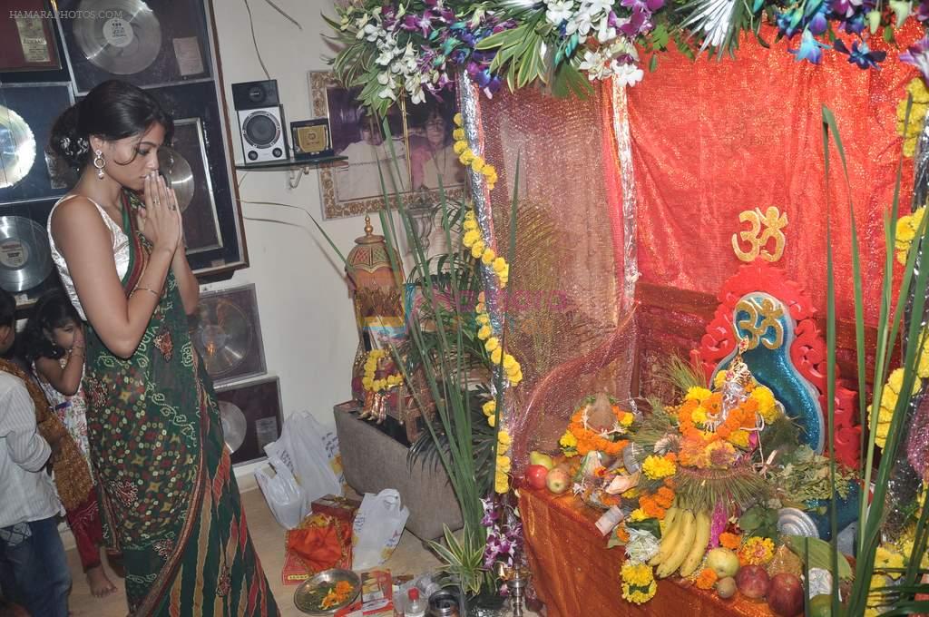 at Ganpati celebrations in Mumbai on 19th Sept 2012