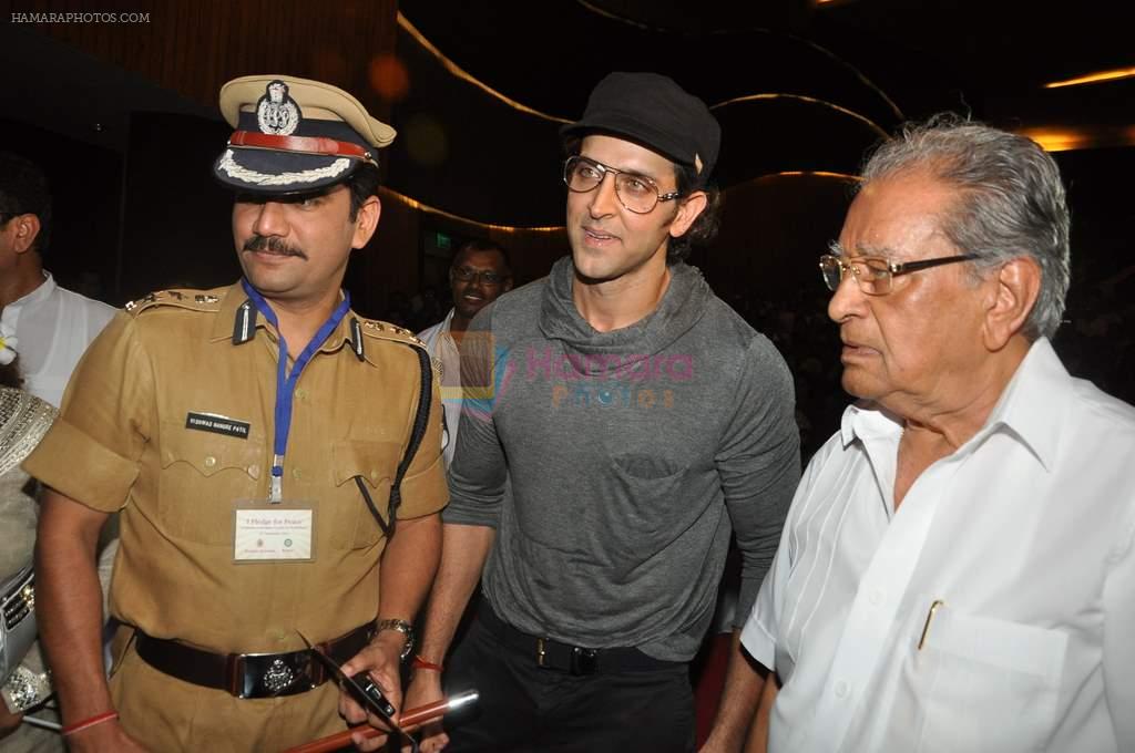 Hrithik Roshan at Peace project with Brahmakuris in Bhaidas Hall on 21st Sept 2012