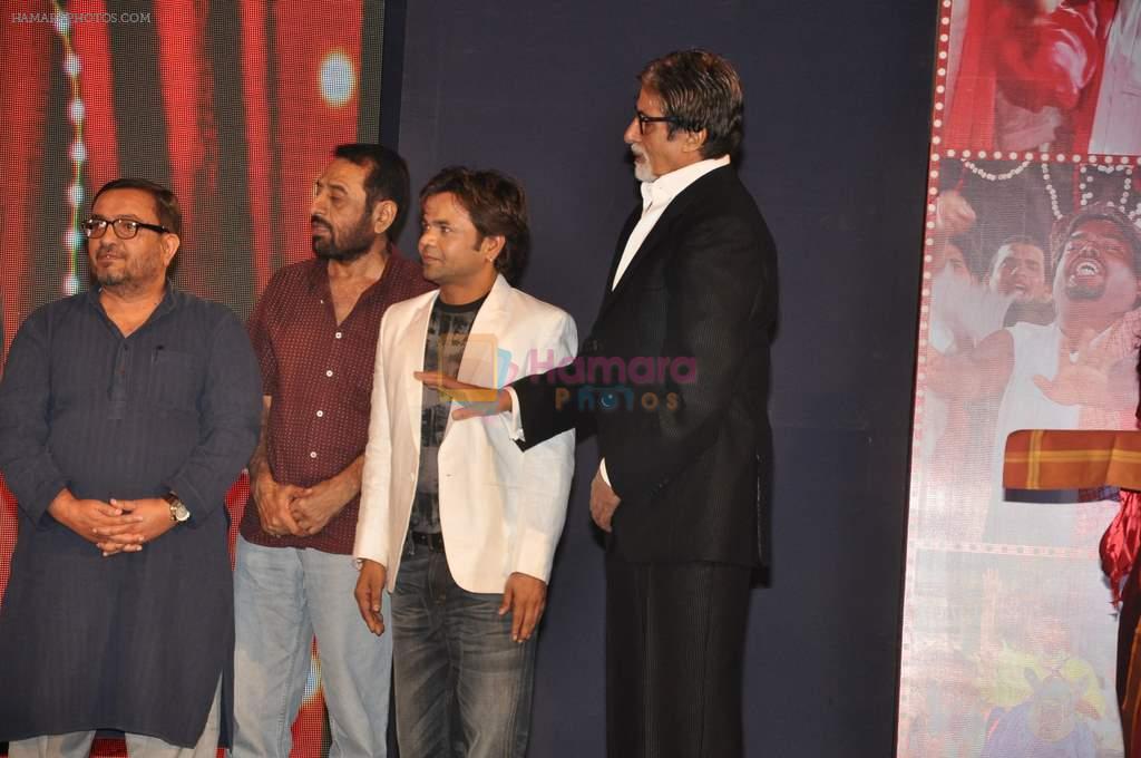 Amitabh Bachchan, Rajpal Yadav at the music launch of Ata Pata Laapata in Rangsharda on 22nd Sept 2012