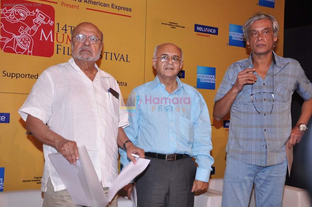 Shyam Benegal, Sudhir Mishra at Curtain raiser of 14th Mumbai Film Festival 2012 in NCPA, Mumbai on 23rd Sept 2012