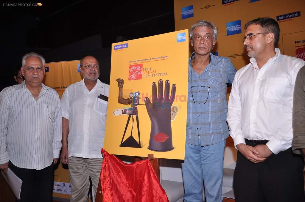 Ramesh Sippy, Shyam Benegal, Sudhir Mishra, Sanjay Rishi at Curtain raiser of 14th Mumbai Film Festival 2012 in NCPA, Mumbai on 23rd Sept 2012