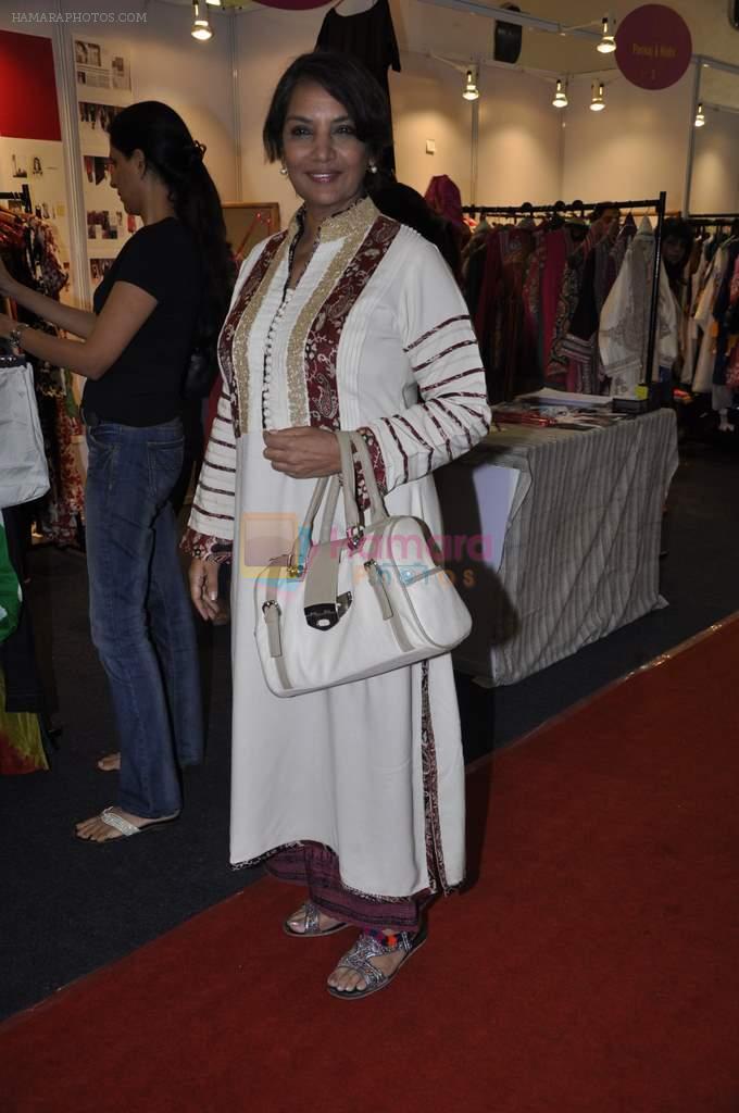 Shabana Azmi at Design One exhibition organised by Sahchari foundation in WTC, Mumbai on 26th Sept 2012