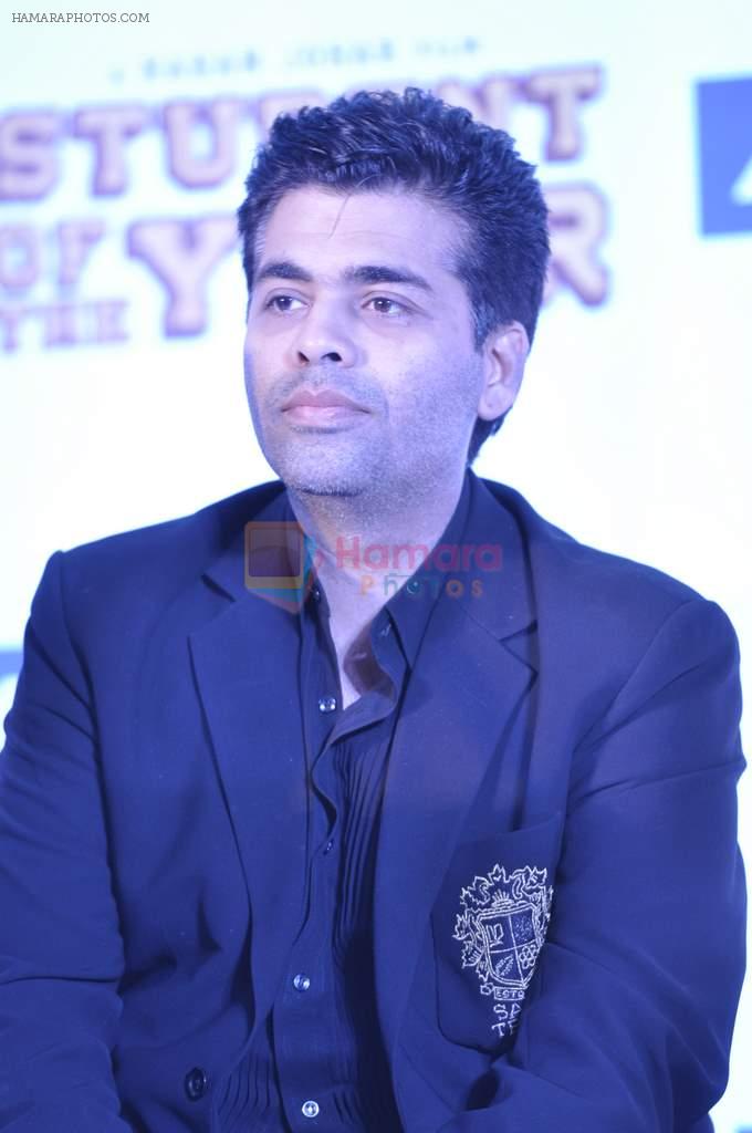Karan Johar at Student of the year tie up with Aircel in Taj Hotel, Mumbai on 26th Sept 2012
