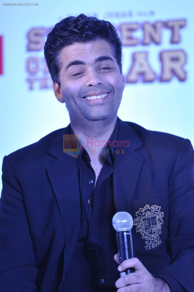 Karan Johar at Student of the year tie up with Aircel in Taj Hotel, Mumbai on 26th Sept 2012