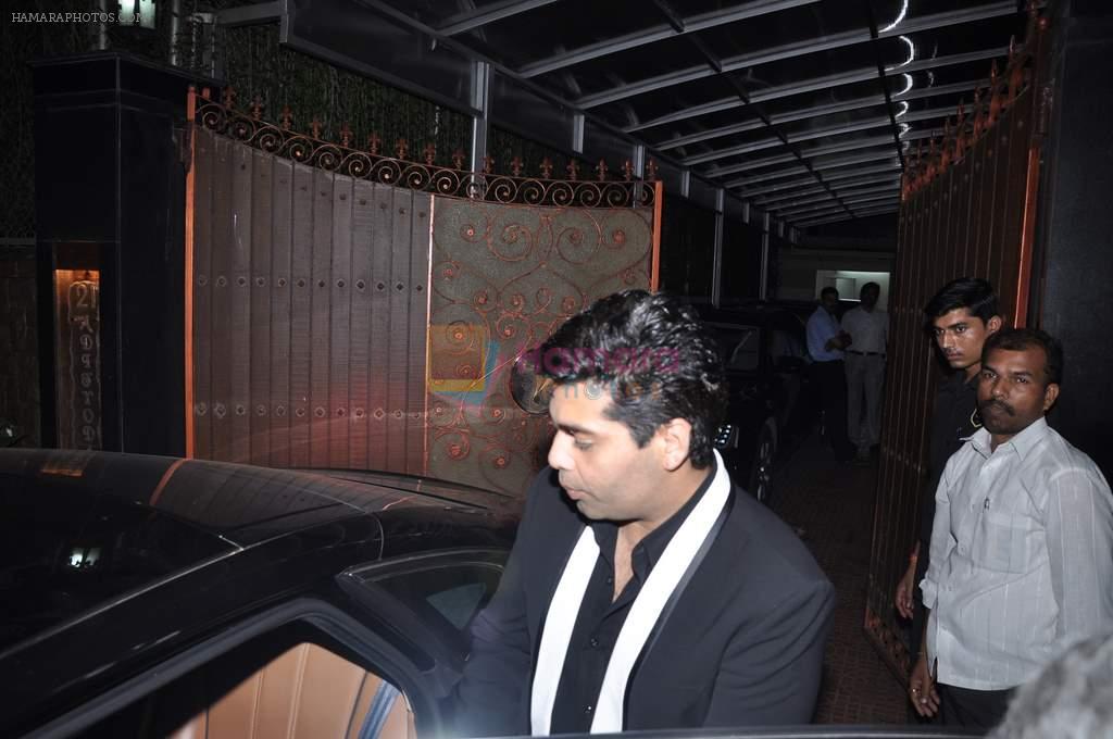 Karan Johar at Yash Chopra's birthday in Juhu, Mumbai on 27th Sept 2012