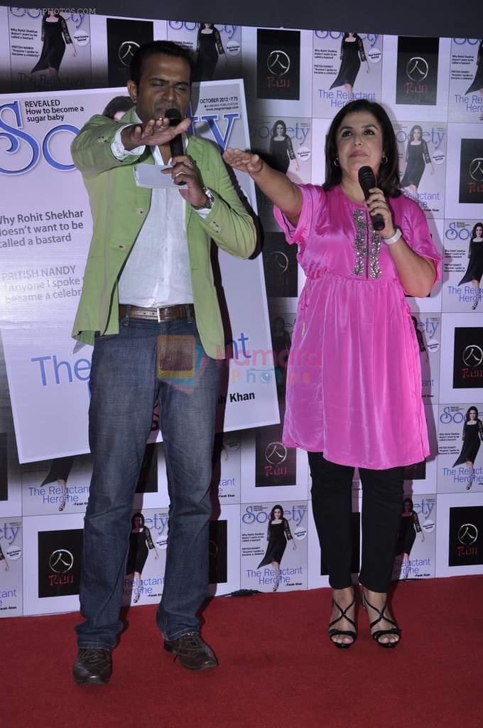 Farah Khan, Siddharth Kannan  at Society magazine launch followed by bash in Mumbai on 27th Sept 2012