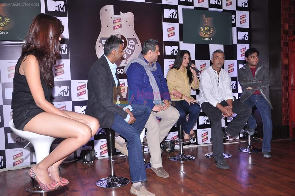 Sunidhi Chauhan, Lucky Ali, A R Rahman  at MTV Unplugged Season 2 launch in J W Marriott on 27th Sept 2012