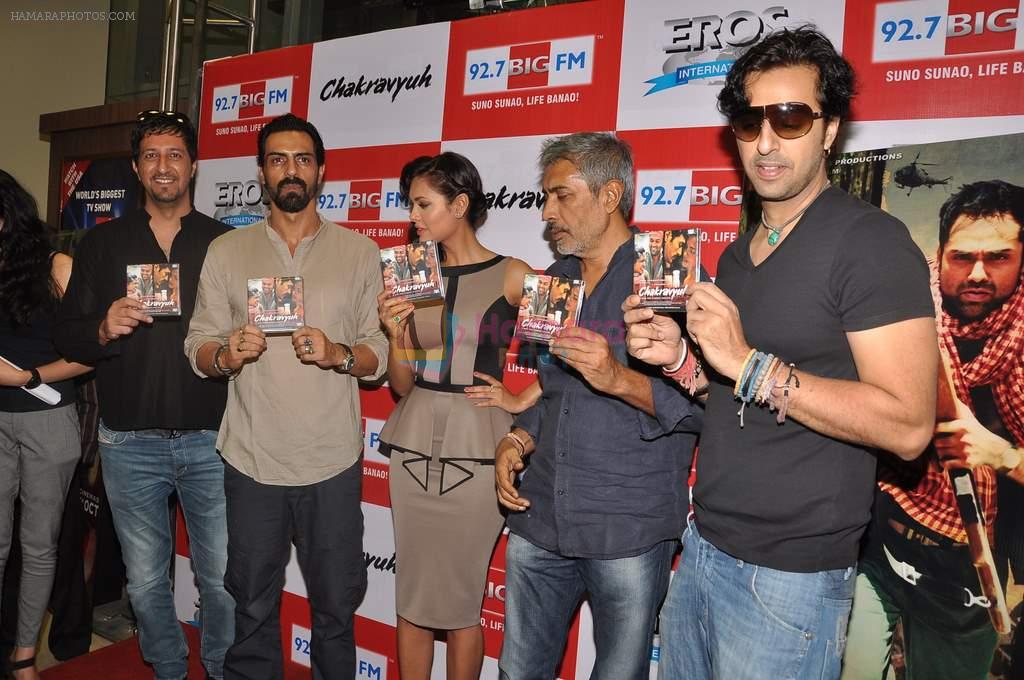 Arjun Rampal, Esha Gupta, Sulaiman Merchant, Prakash Jha, Salim Merchant  at the Audio release of Chakravyuh on 92.7 BIG FM on 3rd oct 2012