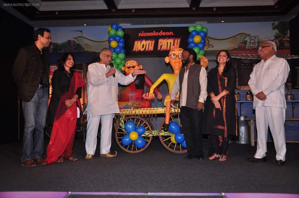 Deepa Sahi, Gulzar, Ketan Mehta at Motu patlu animation launch in Taj Land's End on 4th Oct 2012
