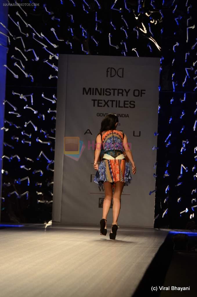 Model walk the ramp for ATSU Show at Wills Lifestyle India Fashion Week 2012 day 1 on 6th Oct 2012