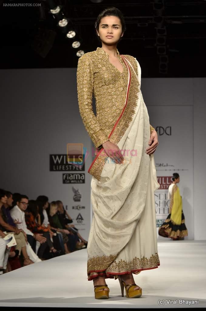 Model walk the ramp for Anand Kabra Show at Wills Lifestyle India Fashion Week 2012 day 1 on 6th Oct 2012