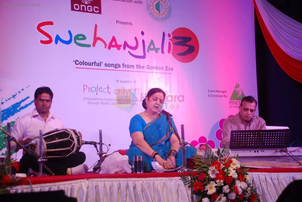 at Snehaanjali 3-an evening of revisiting colourful melodies of the golden era of Indian music by Ms Kanak Chaturvedi in Rangsharda Auditorim on 6th Oct 2012