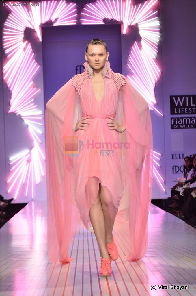 Model walk the ramp for Gaurav Gupta Show at Wills Lifestyle India Fashion Week 2012 day 3 on 8th Oct 2012