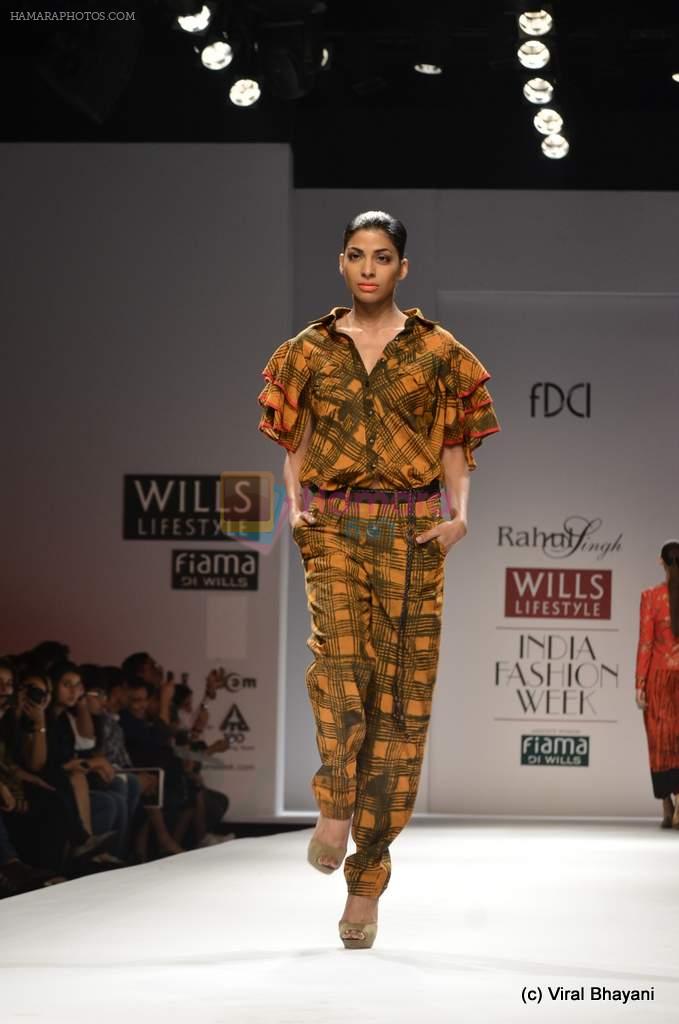 Model walk the ramp for Rahul Singh Show at Wills Lifestyle India Fashion Week 2012 day 4 on 9th Oct 2012