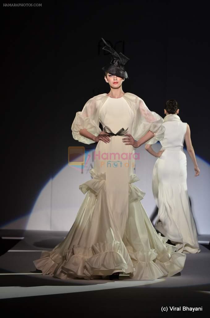 Model walk the ramp for Gauri and Nainika Show at Wills Lifestyle India Fashion Week 2012 day 4 on 9th Oct 2012
