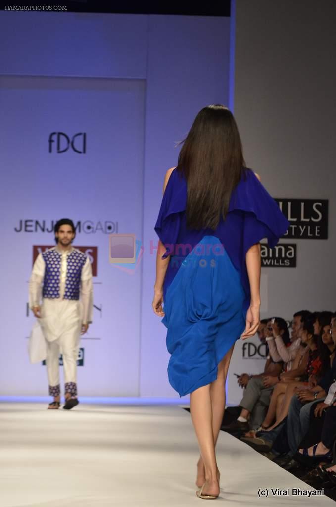 Model walk the ramp for Jenjum Gadi Show at Wills Lifestyle India Fashion Week 2012 day 5 on 10th Oct 2012