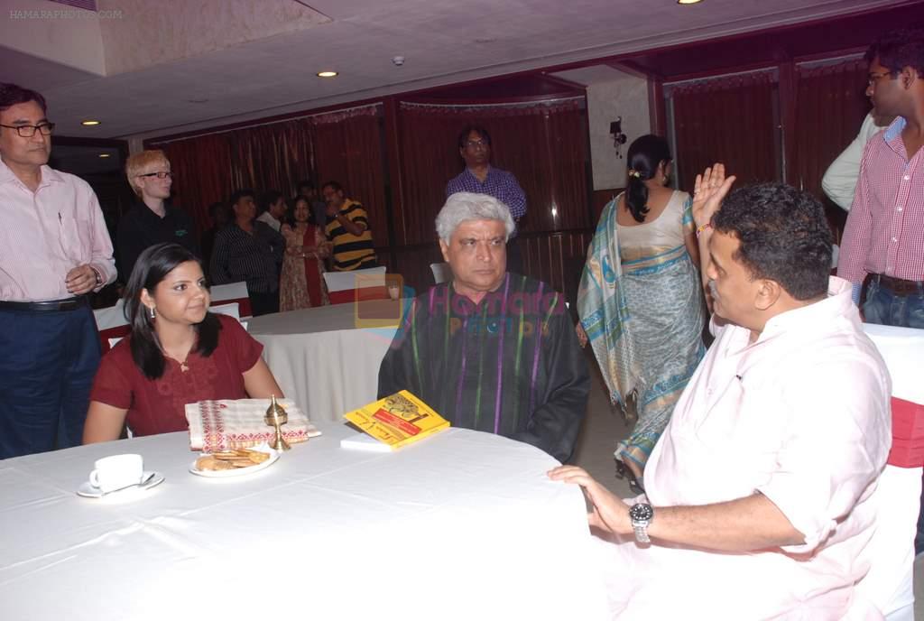 Javed Akhtar, Sanjay Nirupam at the Launch of Javed Akhtar's book Shubh Vivaah in Mumbai on 10th Oct 2012