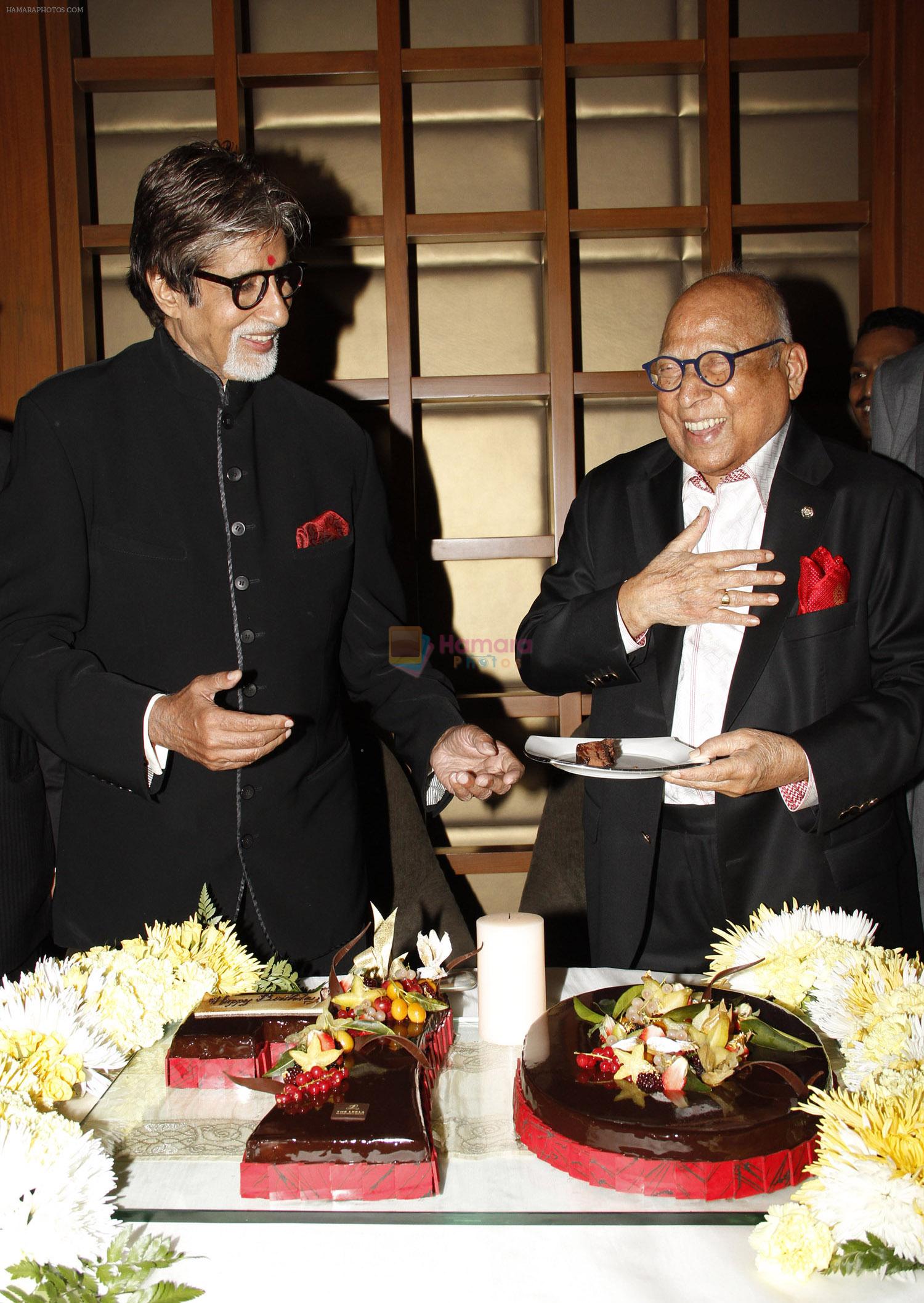 Amitabh Bachchan and Capt. Nair at the 70th birthday celebrations of Mr. Bachchan, at The Leela Mumbai